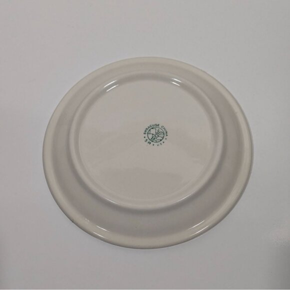 Syracuse China 7.25" Plate White With Gray Red Trim Durable Dinnerware USA - Picture 4 of 5